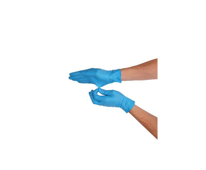 CMT 3700 Latex handschoenen gepoederd Blauw doos 10x100st 3