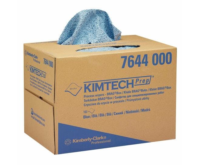 Kimberly clark 7644 Kimtech poetsdoek blauw 30,7x42,6cm draagdoos 160st doos 1