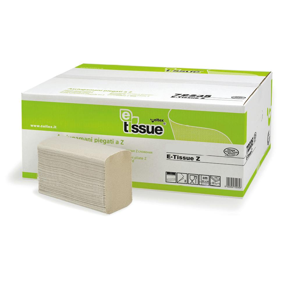 Euro 227324 E Tissue Multifold Handdoekpapier 2 laags 20,5 x 24cm 25x150 vel 1