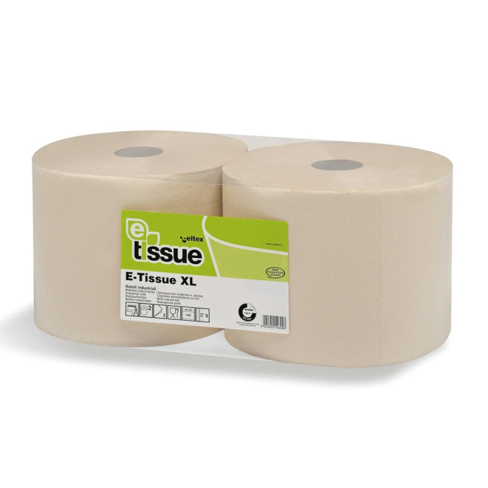 Euro 107336 E Tissue Industriepapier 2 laags 24cm 360 mtr 1200vel 1