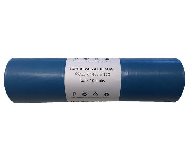 CMT D0101 Afvalzak LDPE 65 25x140cm T70 blauw 1