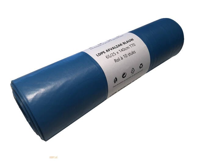 CMT D0101 Afvalzak LDPE 65 25x140cm T70 blauw 2